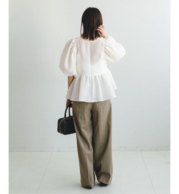 NOBLE「《追加》【洗える】シアーノイズジャガードブラウス」|シャツ・ブラウス|