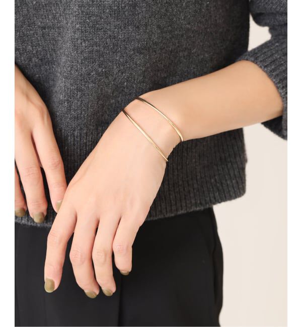 Lilas by Spick&Span「《予約》2.5パイプC型バングルワイド K10」|ブレスレット・バングル|