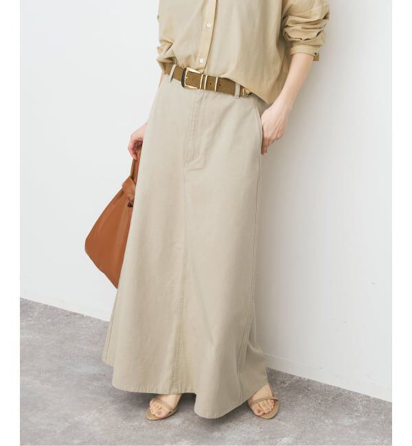 Spick and Span「ウォッシュドツイルナロースカート」|スカート|