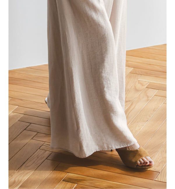 NOBLE「《予約・セットアップ対応》ファジーリネンフラップフレアパンツ」|スラックス|