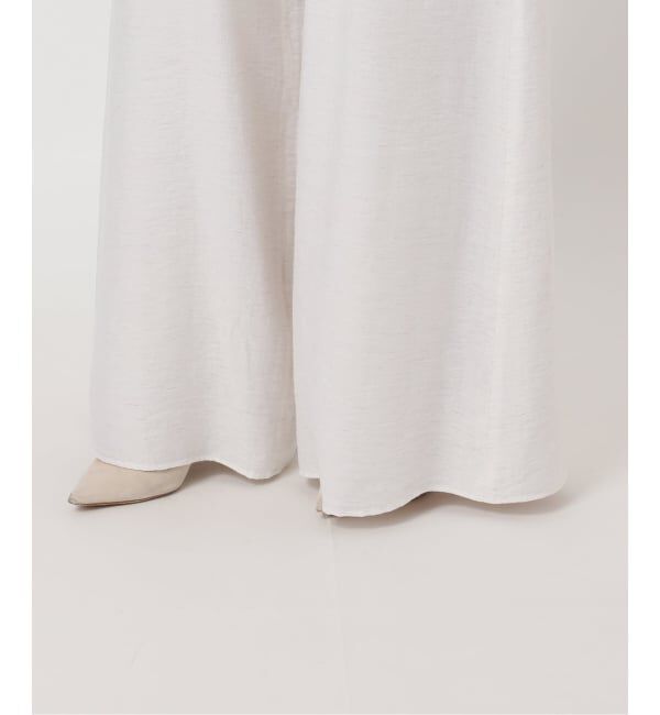 NOBLE「《予約・セットアップ対応》ファジーリネンフラップフレアパンツ」|スラックス|