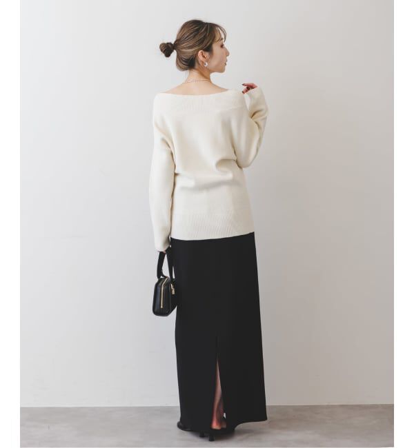 NOBLE「《追加》【洗える】コンフォートジャージーライクタイトスカート9」|スカート|