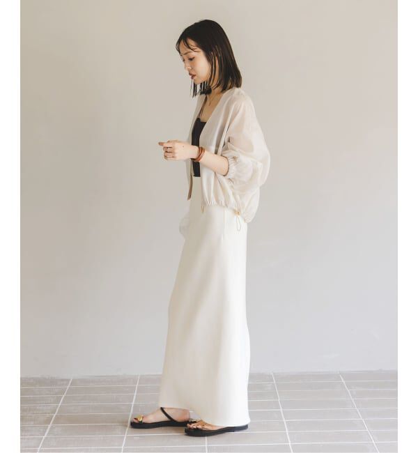 NOBLE「《追加》【洗える】コンフォートジャージーライクタイトスカート9」|スカート|