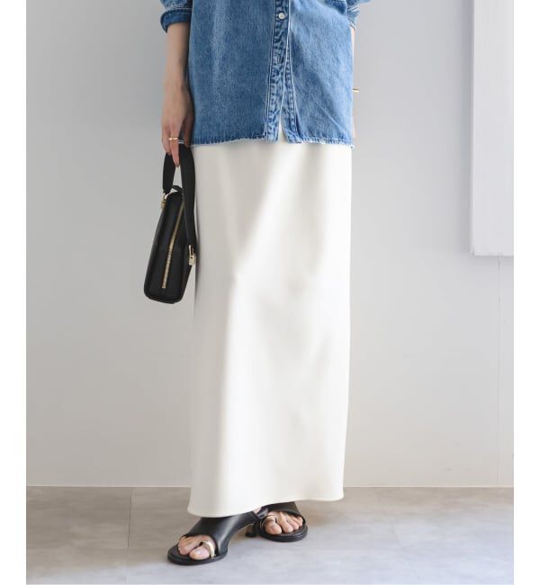 NOBLE「《追加》【洗える】コンフォートジャージーライクタイトスカート9」|スカート|