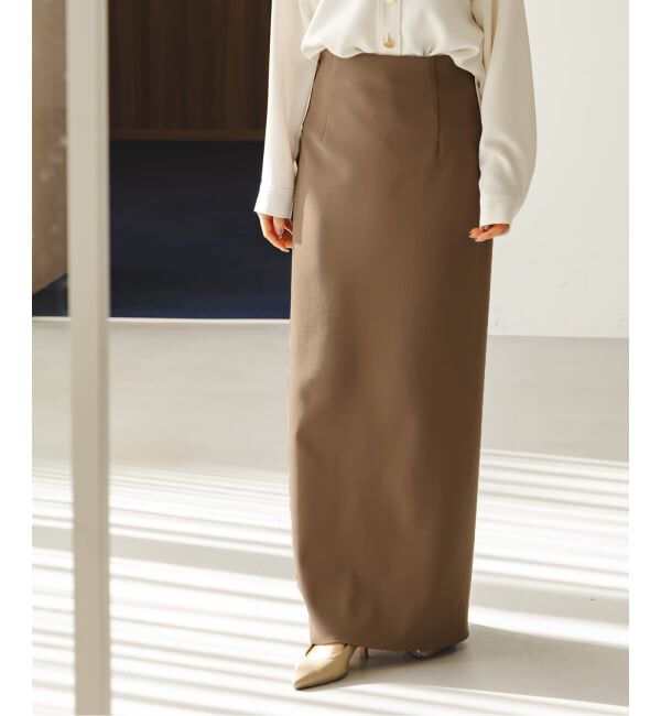 NOBLE「《追加》【洗える】コンフォートジャージーライクタイトスカート9」|スカート|