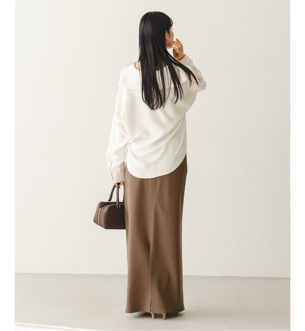 NOBLE「《追加》【洗える】コンフォートジャージーライクタイトスカート9」|スカート|