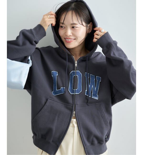 U by SPICK&SPAN「《追加予約》LOW CLASSIC Lc LOW SOFT SWEAT ZIP-UP HOODIE 2」|パーカー|ブラック A