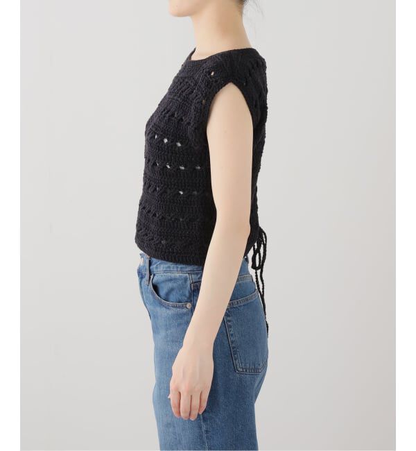 FRAMeWORK「SEEALL/シーオールCROCHET TIED TOP」|ニット・セーター|