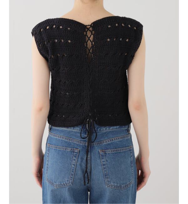 FRAMeWORK「SEEALL/シーオールCROCHET TIED TOP」|ニット・セーター|