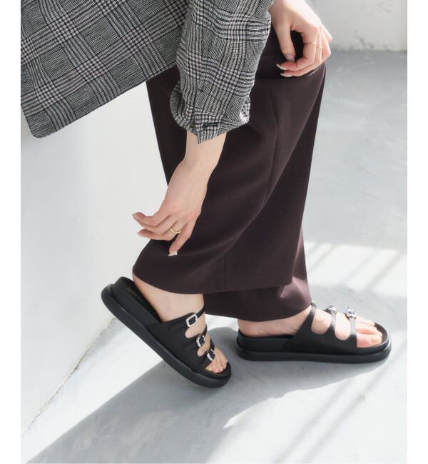  「《予約》トリプルベルトスライダーサンダル」|サンダル|