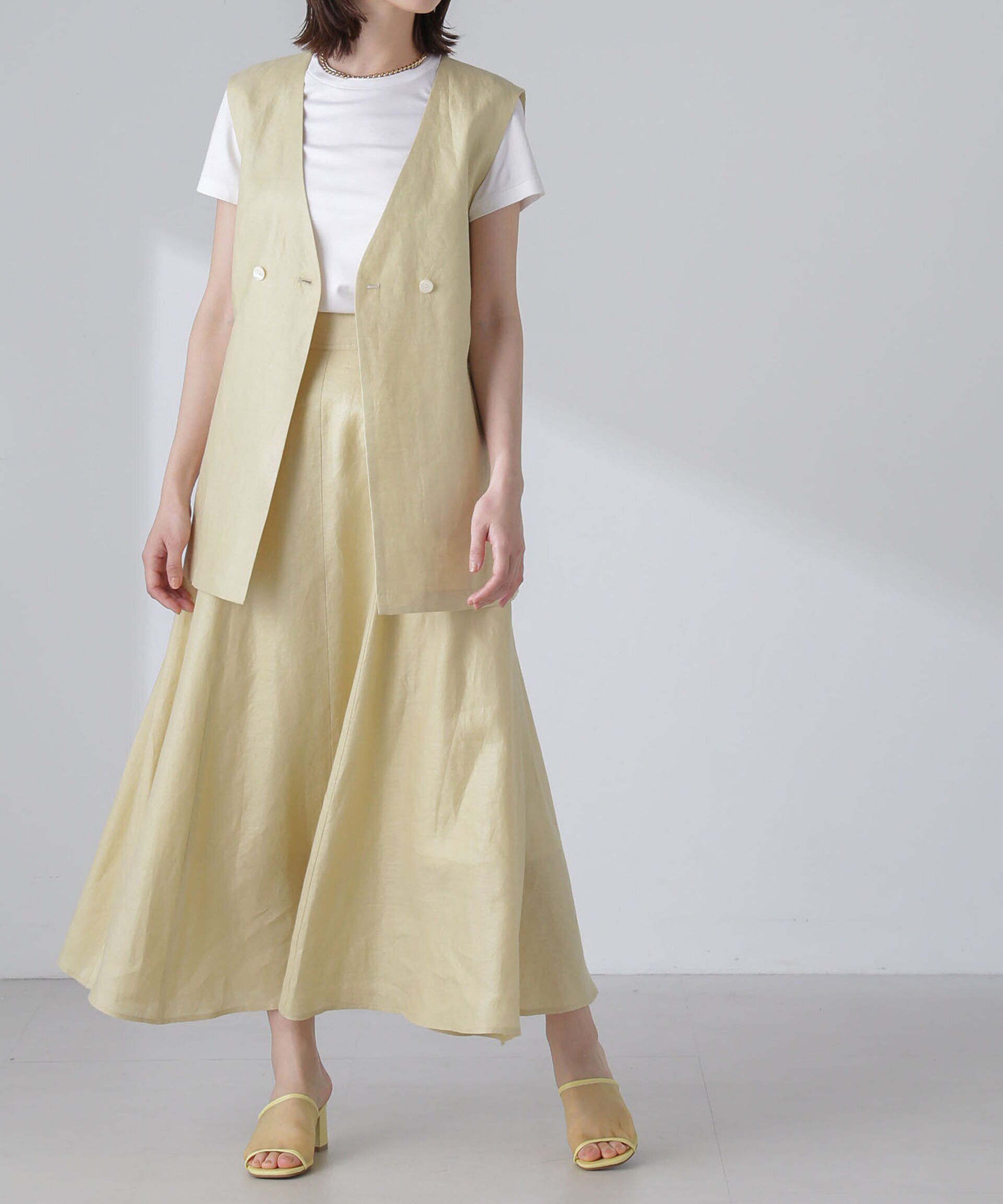 nano･universe「リネンフレアスカート(セットアップ可)」|スカート|