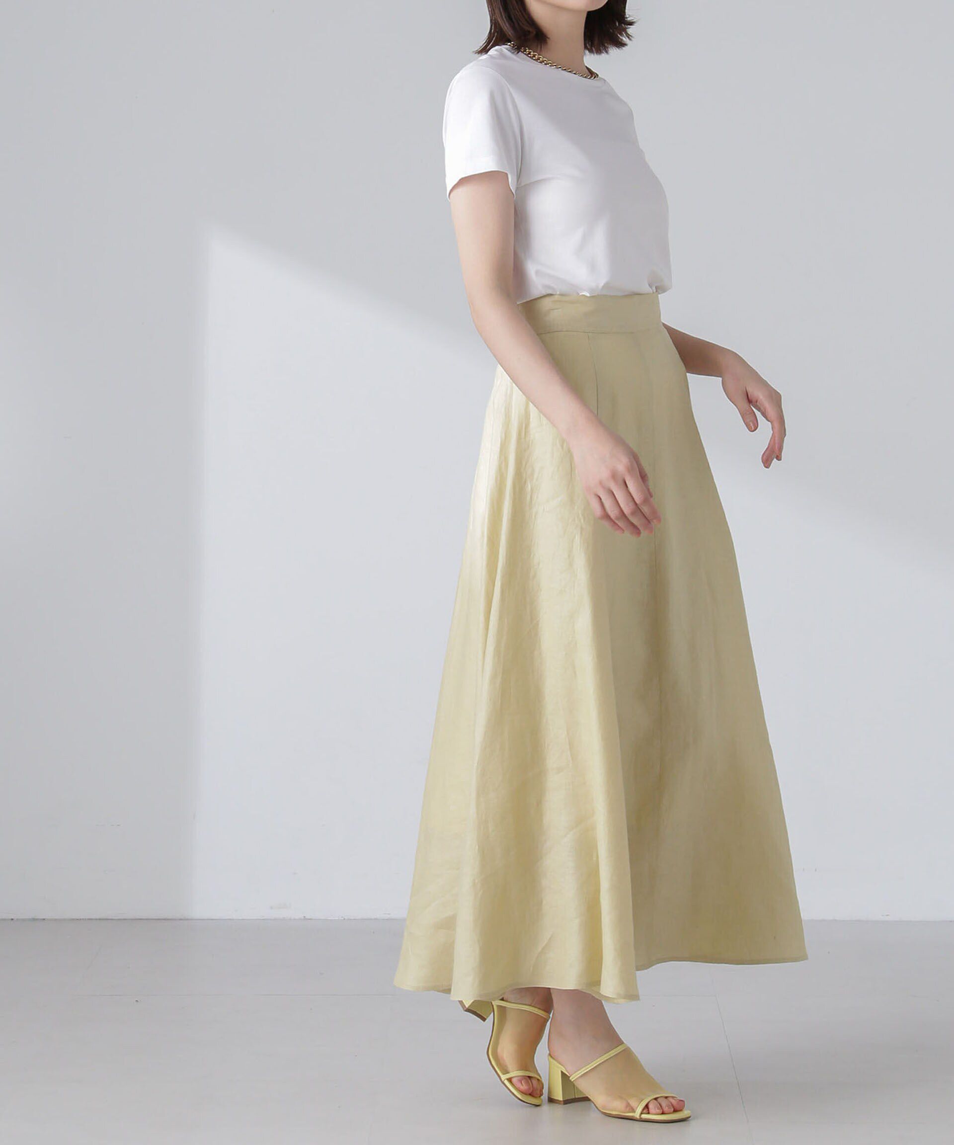 nano･universe「リネンフレアスカート(セットアップ可)」|スカート|