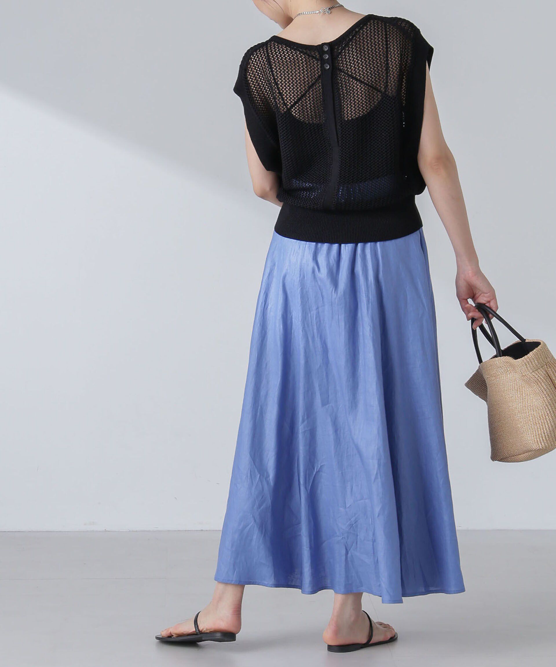 nano･universe「リネンフレアスカート(セットアップ可)」|スカート|