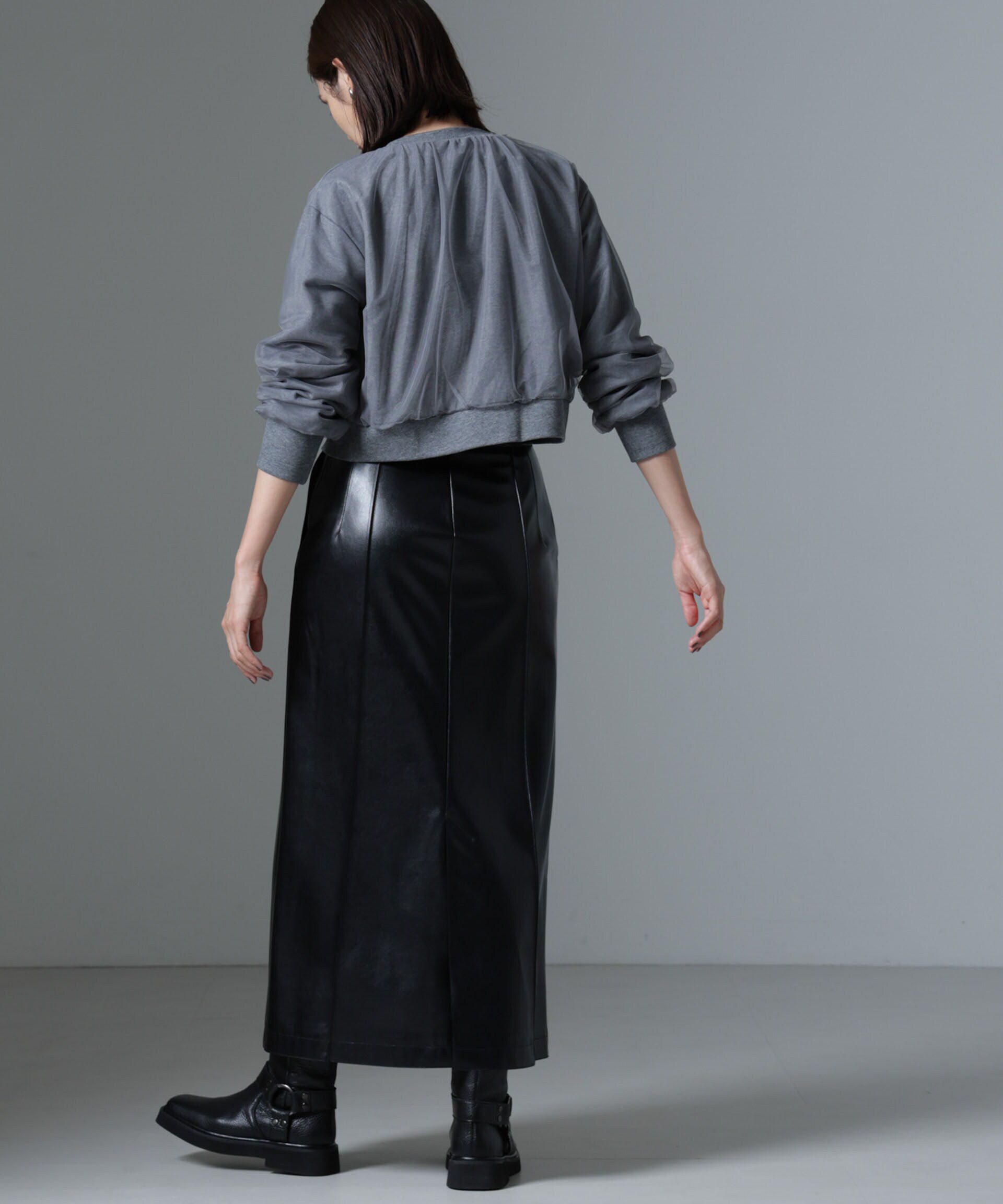 nano･universe「チュールコンビカーディガン」|Tシャツ・カットソー|