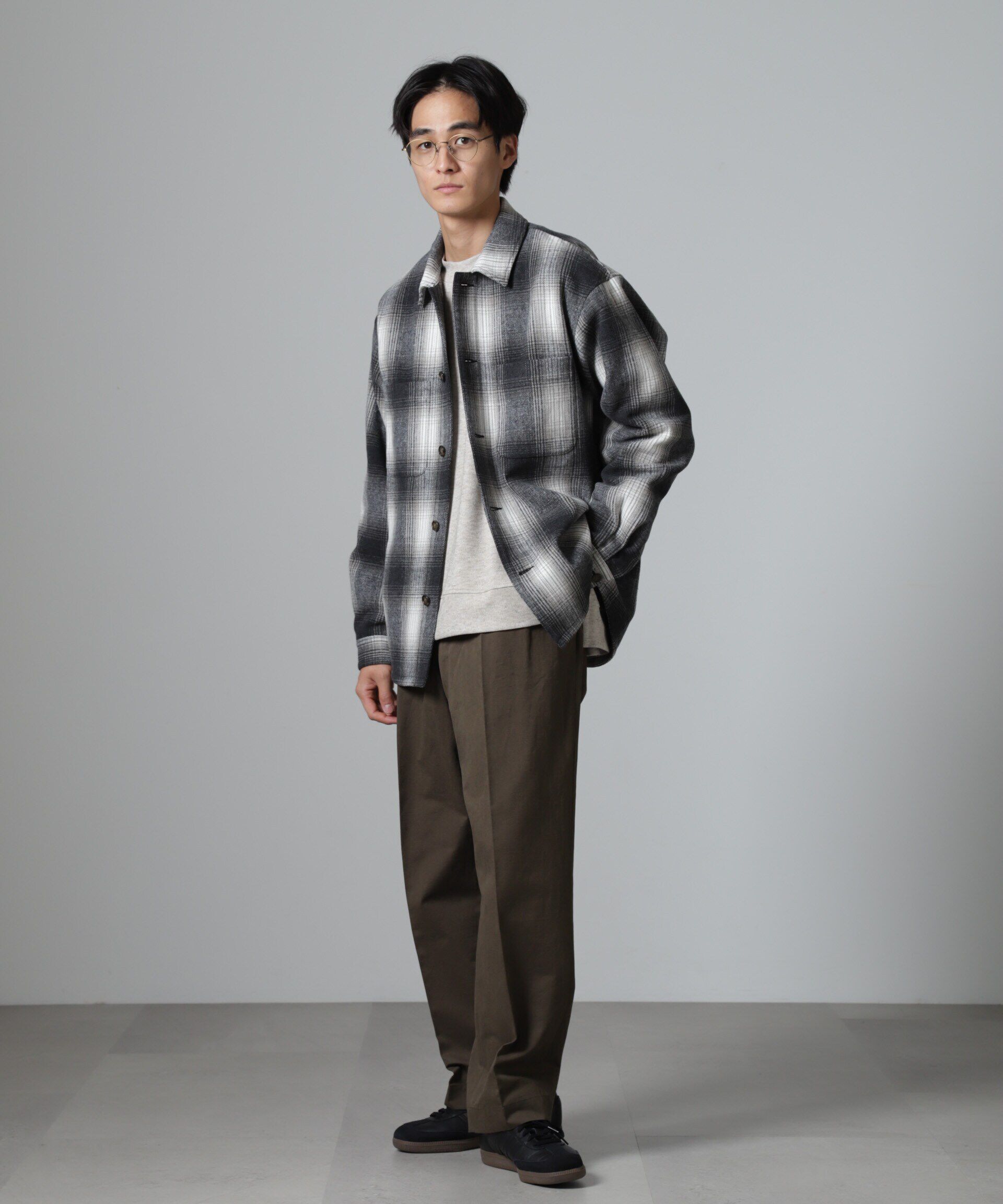 nano･universe「テックメルトン CPOパターンチェックシャツブルゾン」|ブルゾン・スタジャン|