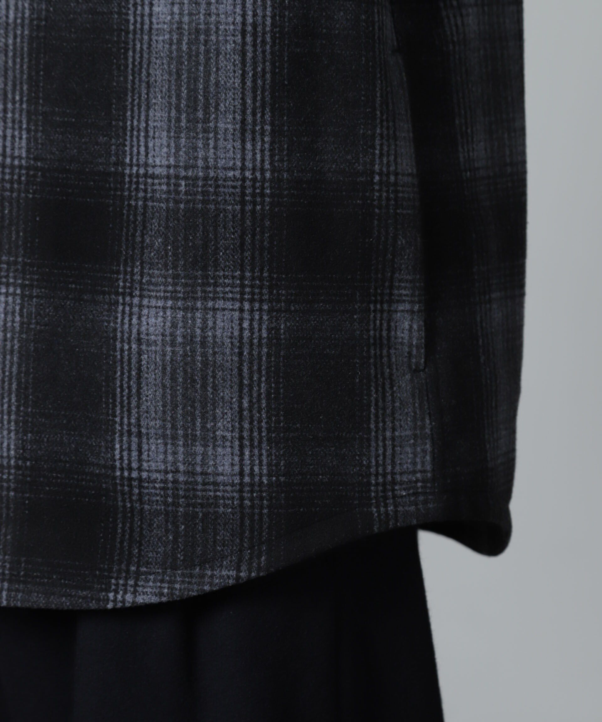 nano･universe「テックメルトン CPOパターンチェックシャツブルゾン」|ブルゾン・スタジャン|