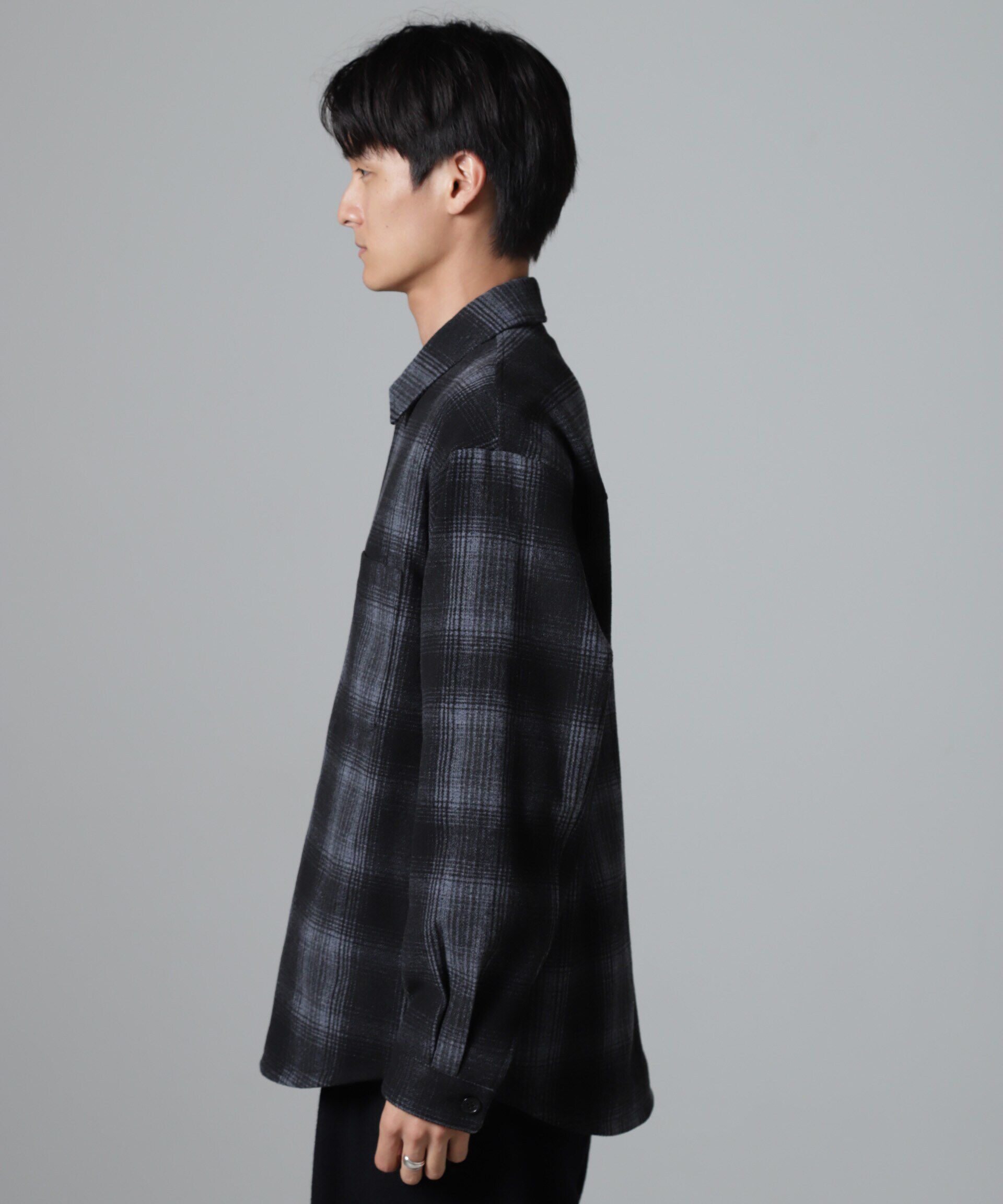 nano･universe「テックメルトン CPOパターンチェックシャツブルゾン」|ブルゾン・スタジャン|