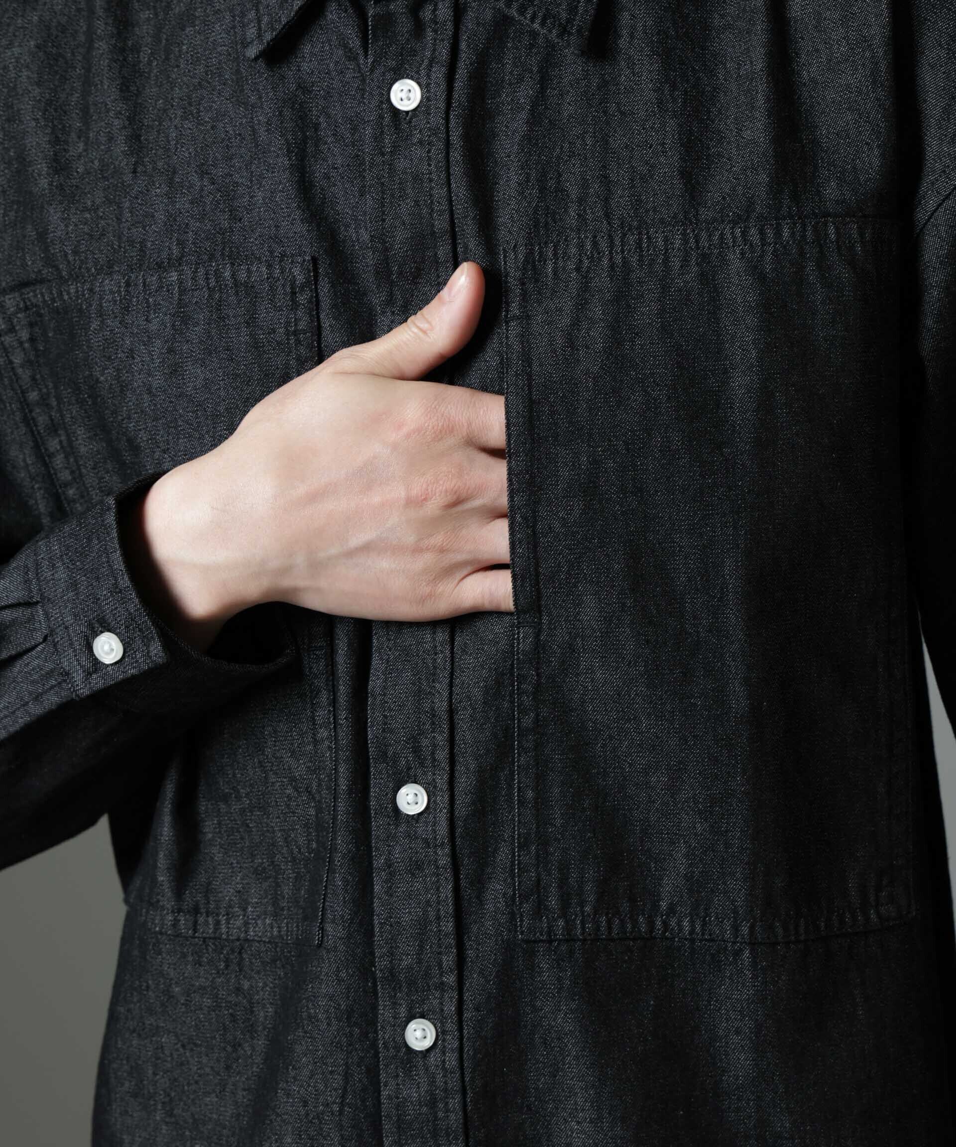 nano･universe「NORMANBROS別注 ワイドポケット デニムシャツ」|シャツ・ブラウス|