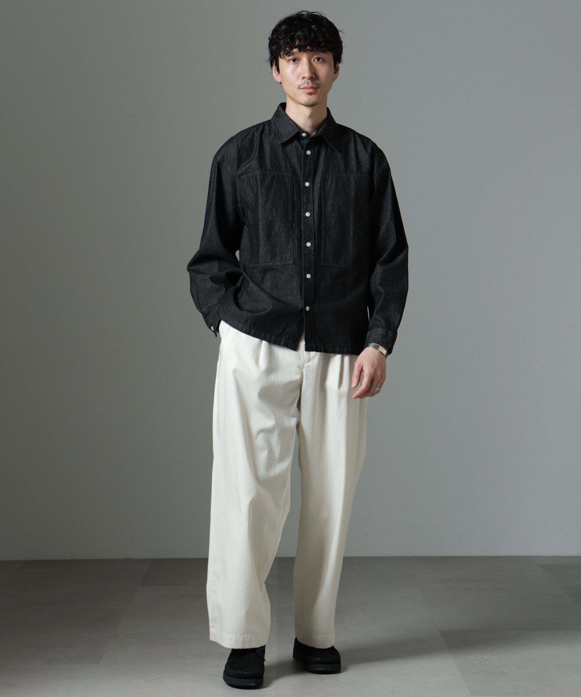 nano･universe「NORMANBROS別注 ワイドポケット デニムシャツ」|シャツ・ブラウス|