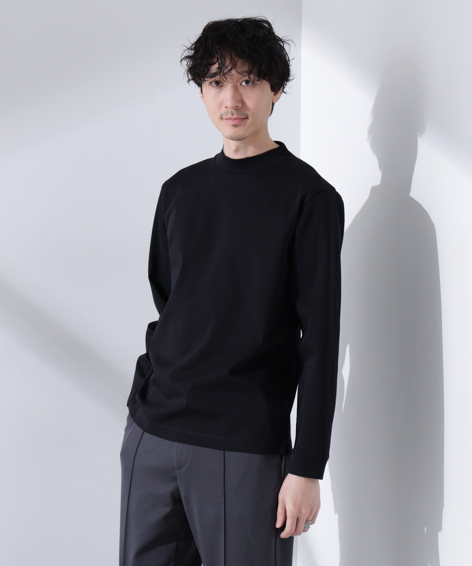 nano･universe「アンチスメルモックネックTシャツ 長袖」|Tシャツ・カットソー|