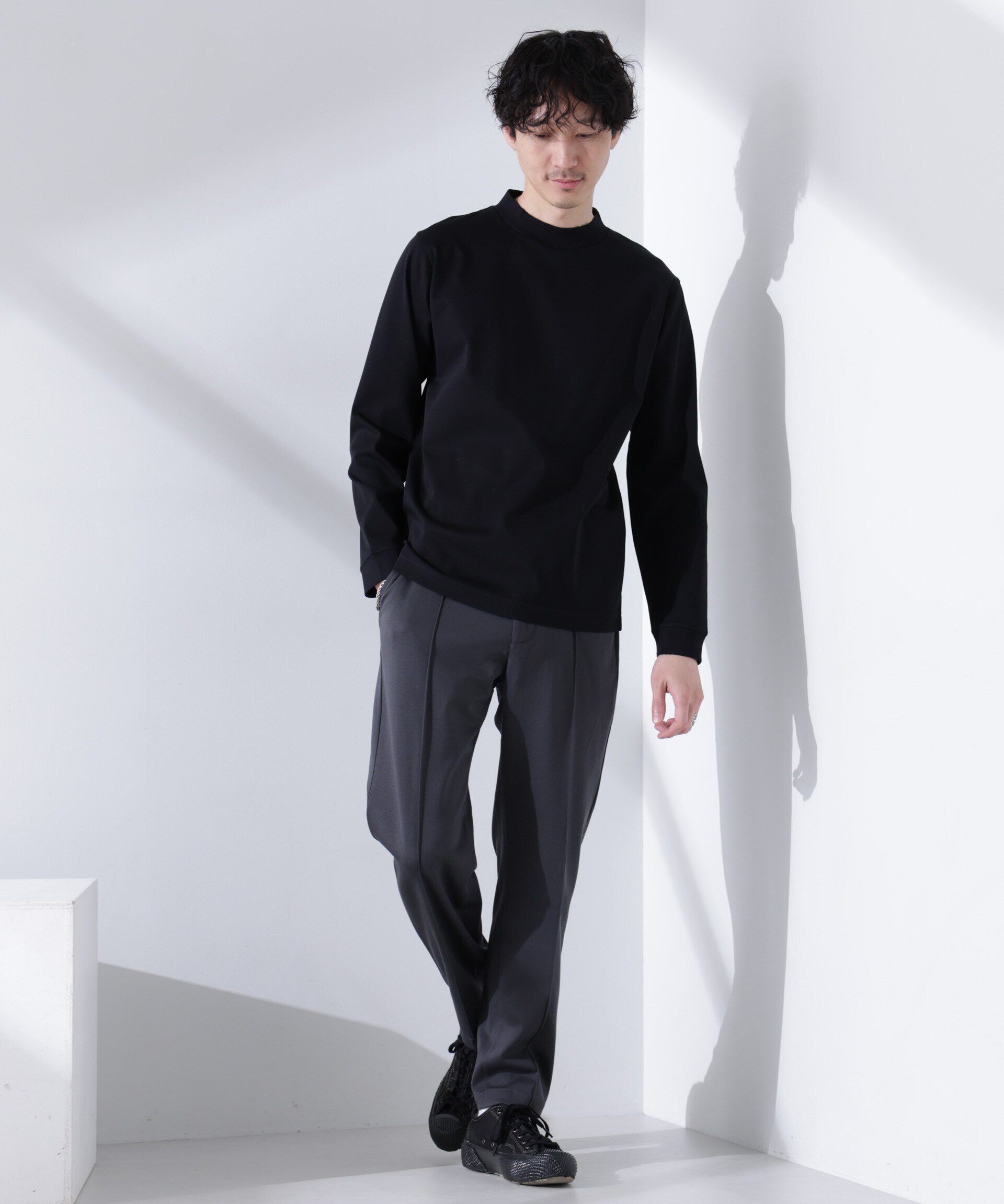 nano･universe「アンチスメルモックネックTシャツ 長袖」|Tシャツ・カットソー|