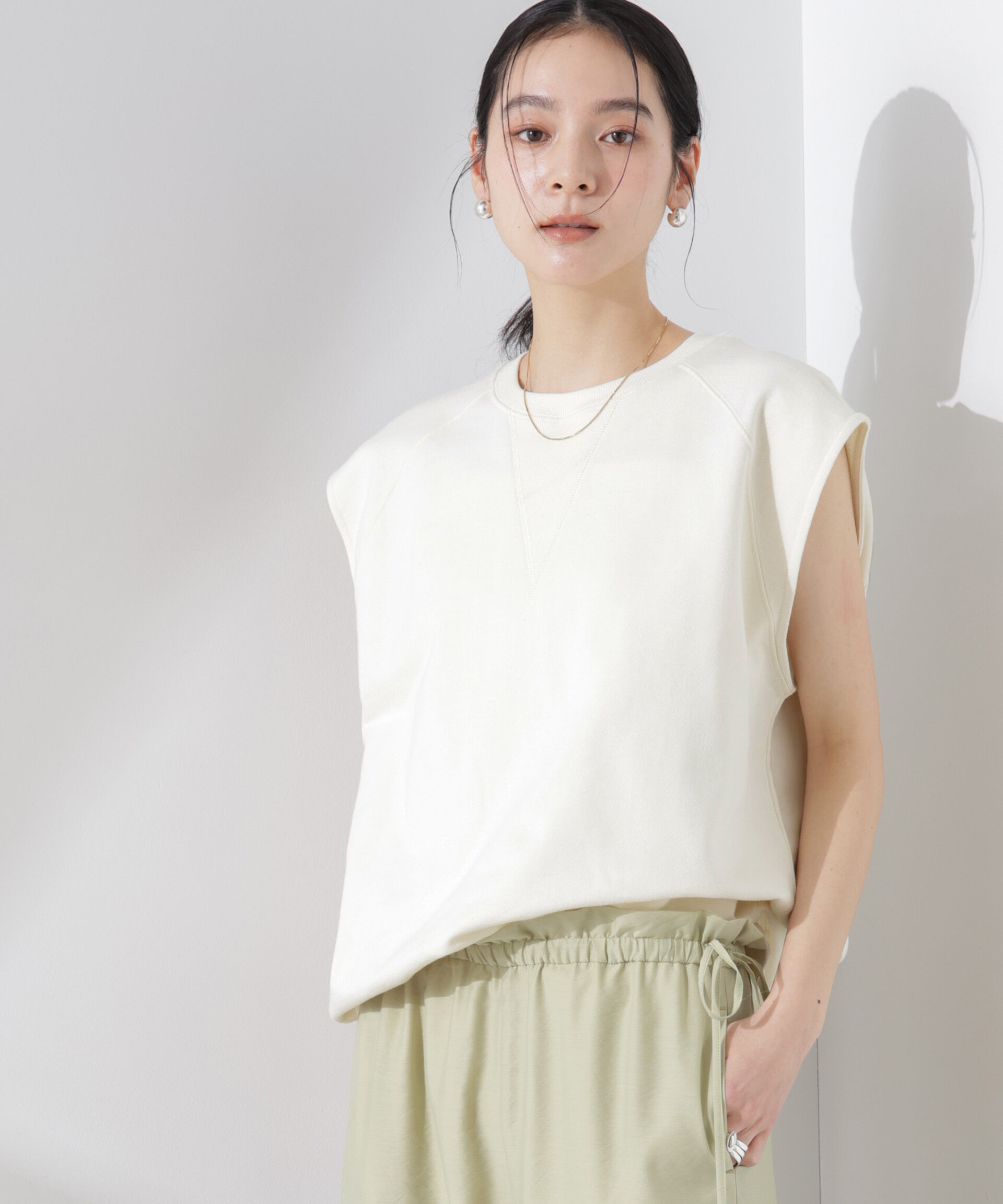 nano･universe「ノースリーブスウェットトップス」|Tシャツ・カットソー|