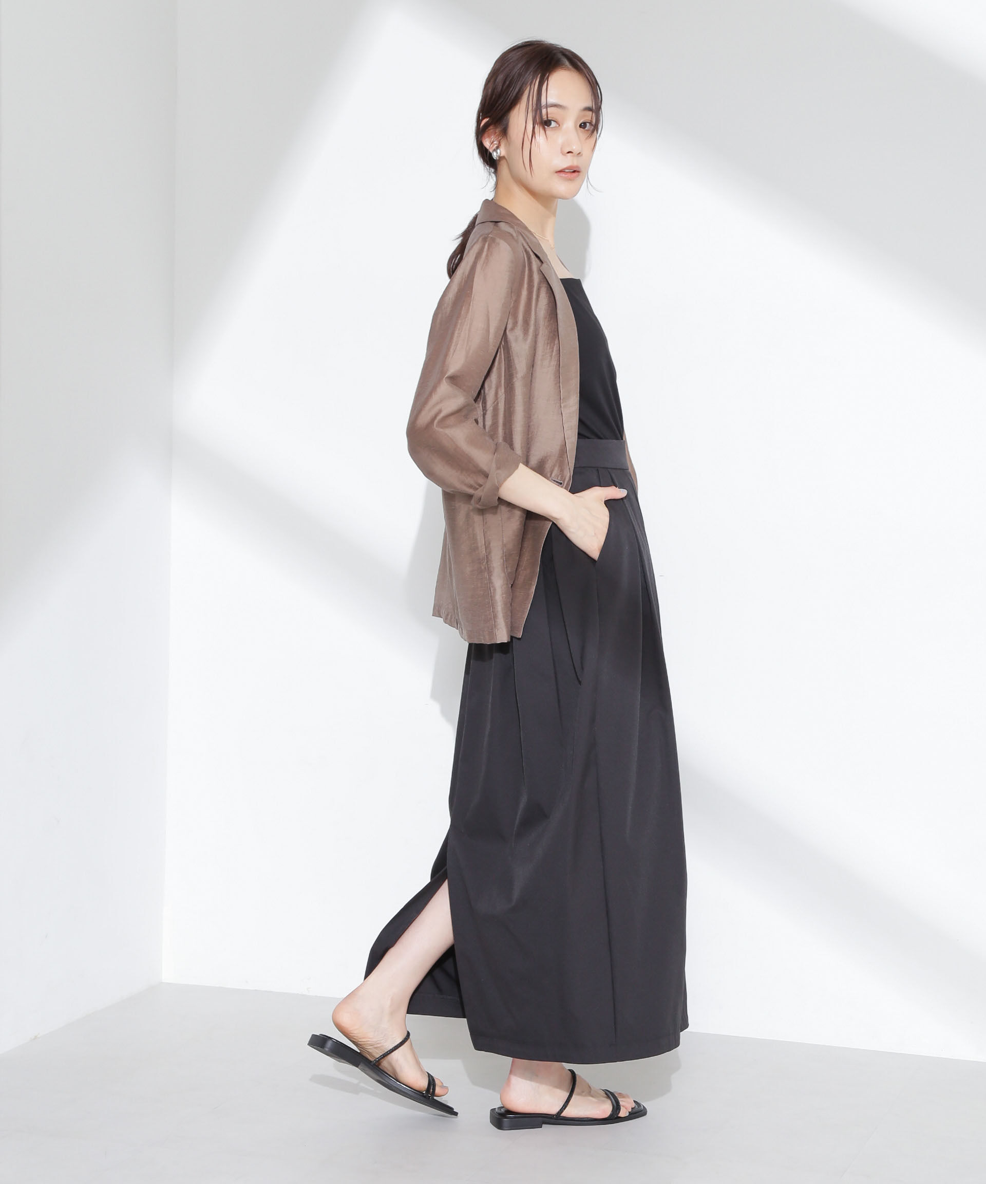 nano･universe「タックコクーンスカート」|スカート|