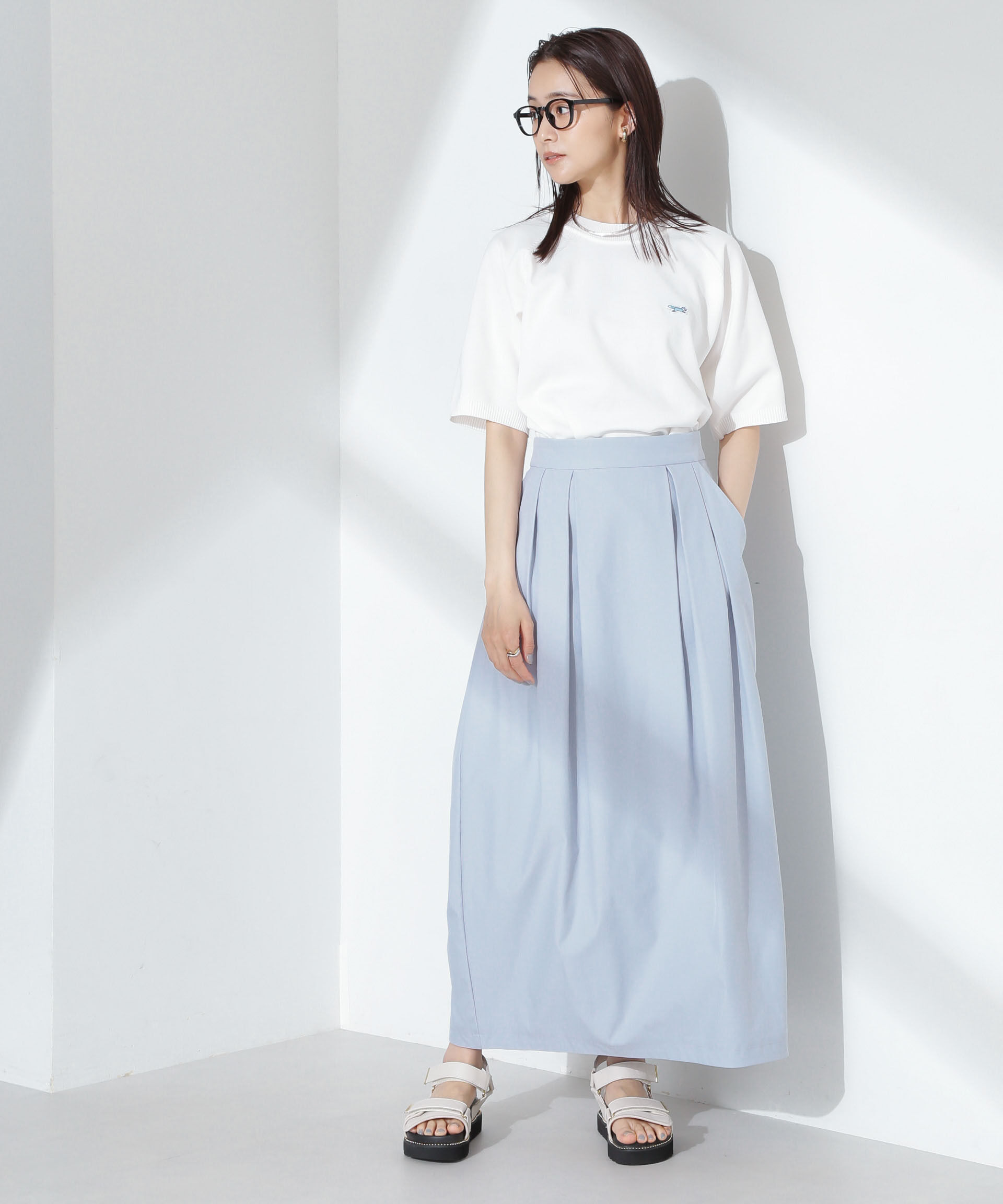 nano･universe「タックコクーンスカート」|スカート|