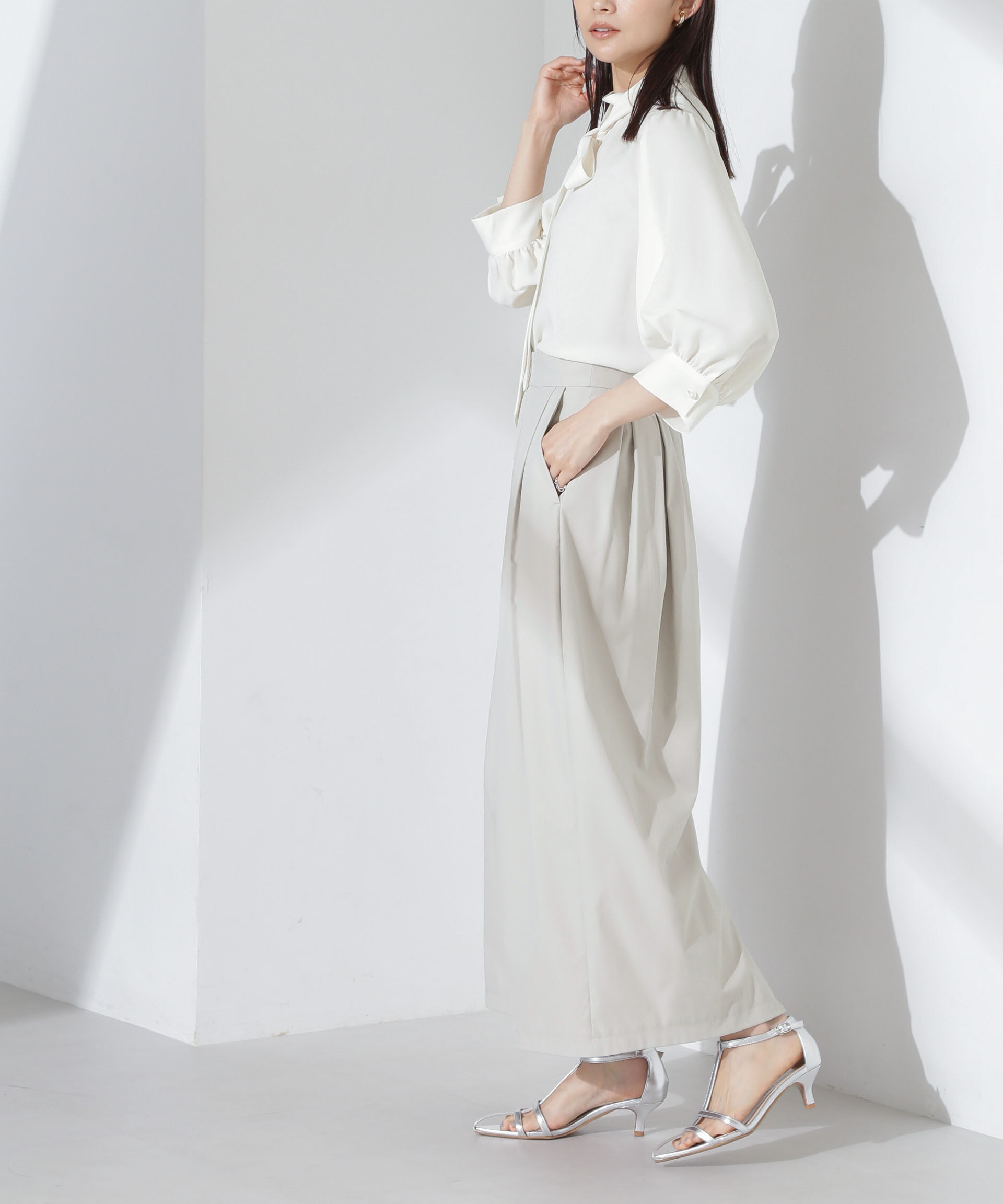 nano･universe「タックコクーンスカート」|スカート|