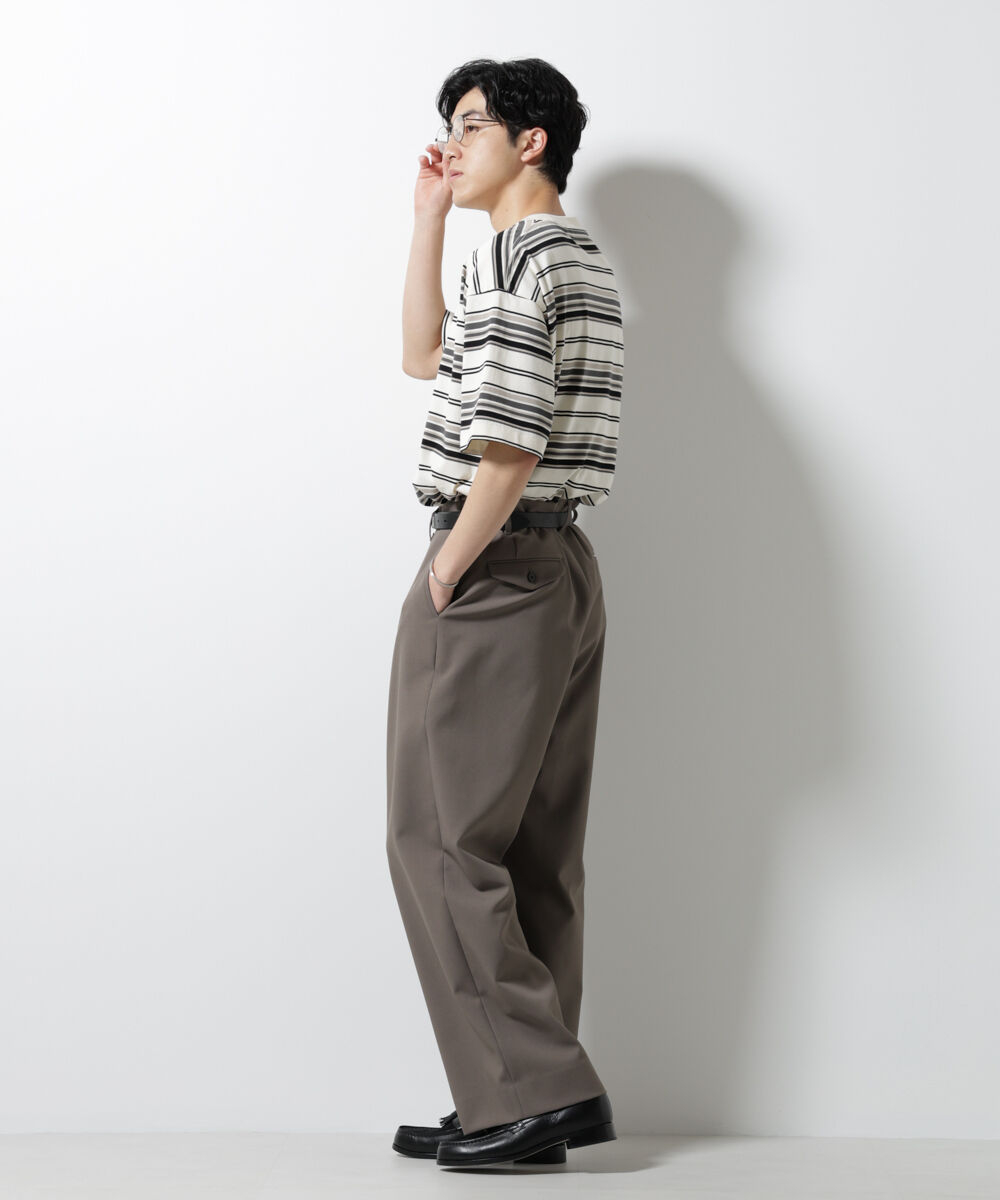 nano･universe「マルチボーダーリラックスＴシャツ 半袖」|Tシャツ・カットソー|