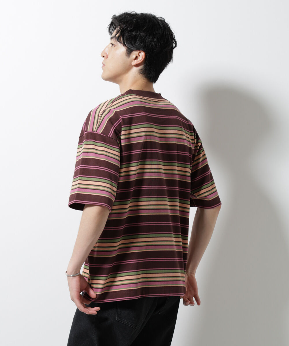 nano･universe「マルチボーダーリラックスＴシャツ 半袖」|Tシャツ・カットソー|