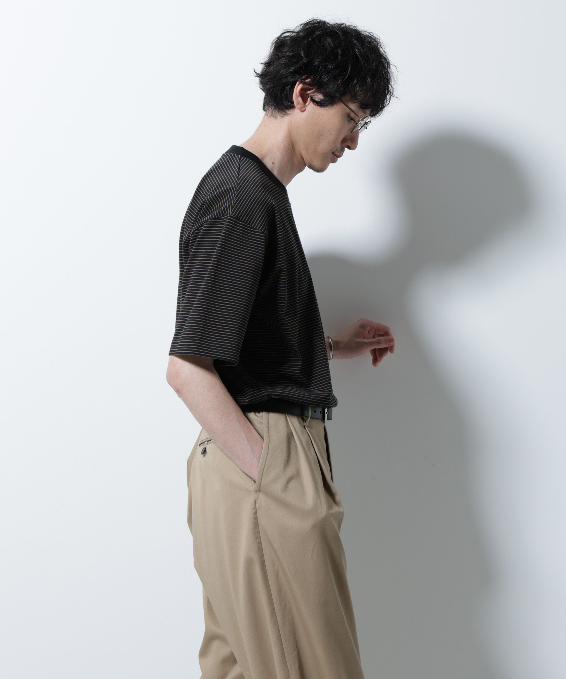 nano･universe「20シルケットボーダーTシャツ 半袖」|Tシャツ・カットソー|