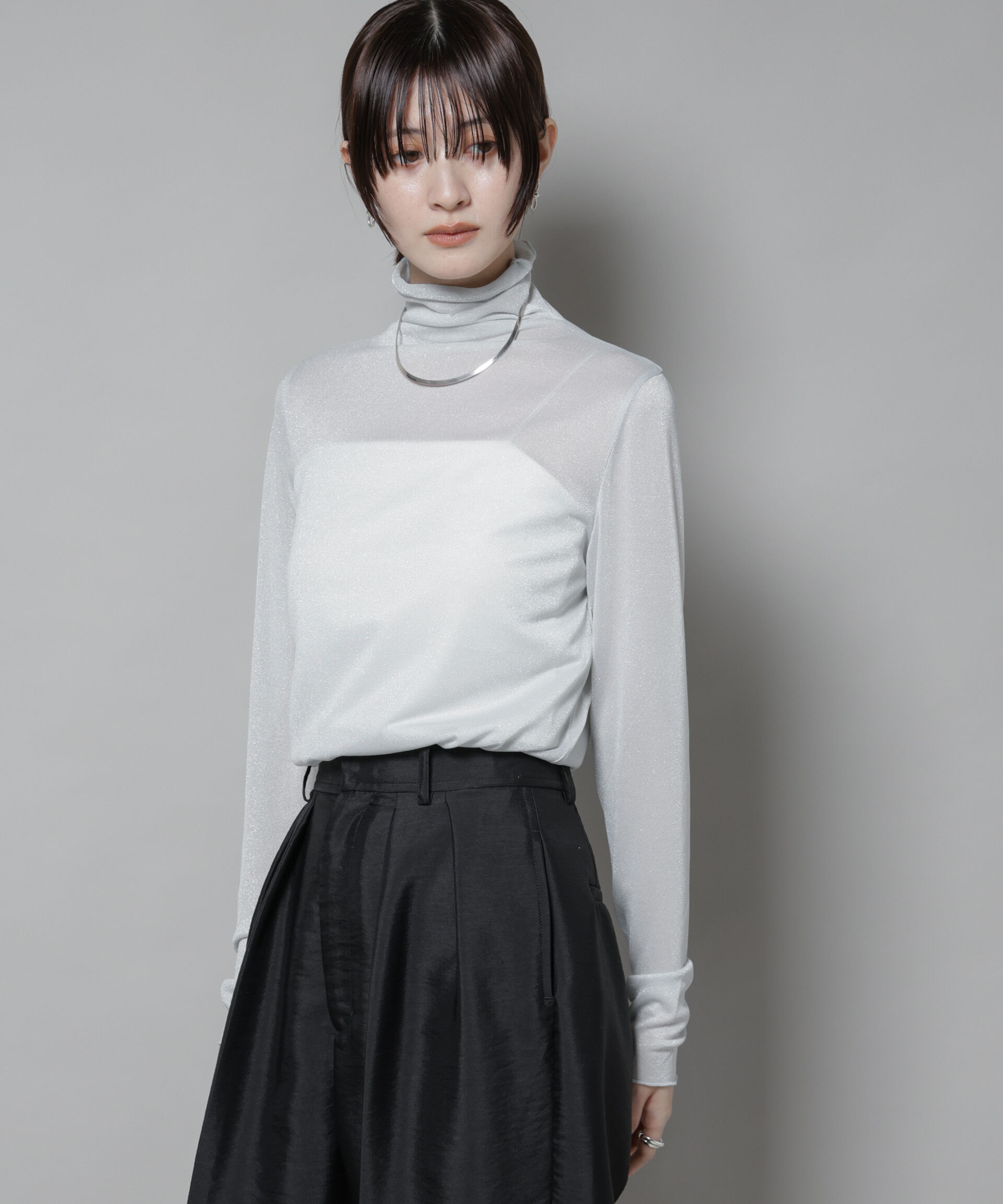 nano･universe「ラメシアータートルカットトップス」|Tシャツ・カットソー|