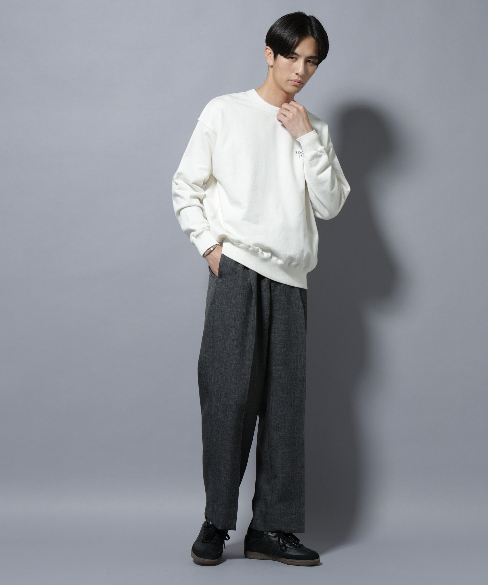 nano･universe「ヴィンテージライク エディトリアル デザインスウェット」|Tシャツ・カットソー|