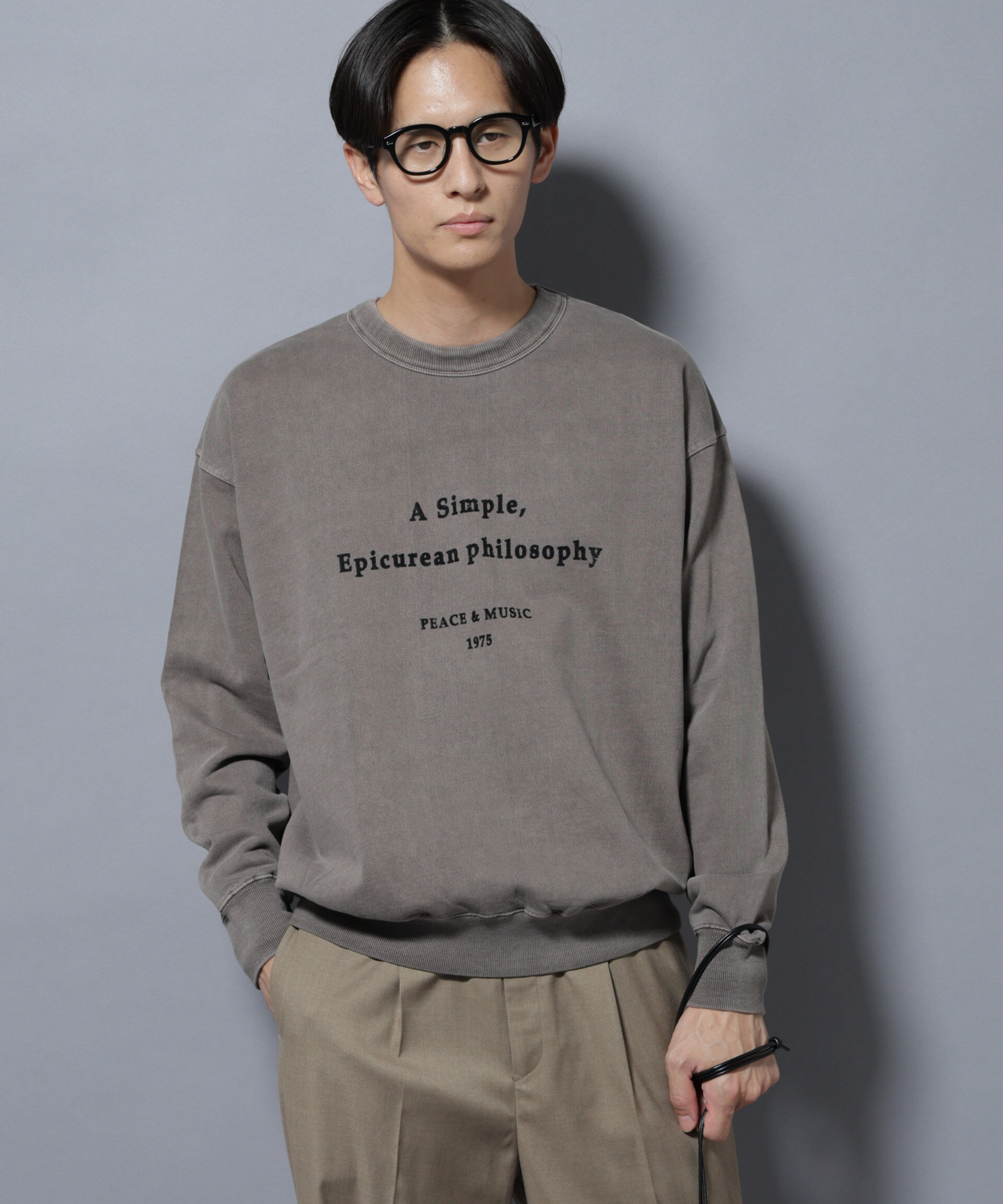 nano･universe「ヴィンテージライク エディトリアル デザインスウェット」|Tシャツ・カットソー|