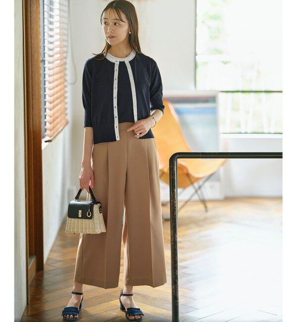 組曲「【美シルエット・ストレッチ・シワになりにくい】オシャクロス ガウチョパンツ」|その他|