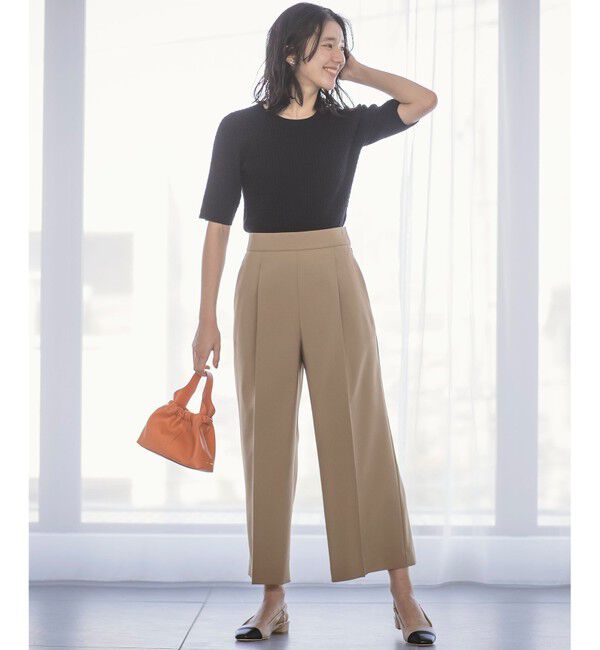 組曲「【美シルエット・ストレッチ・シワになりにくい】オシャクロス ガウチョパンツ」|その他|