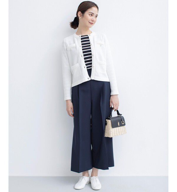 組曲「【美シルエット・ストレッチ・シワになりにくい】オシャクロス ガウチョパンツ」|その他|