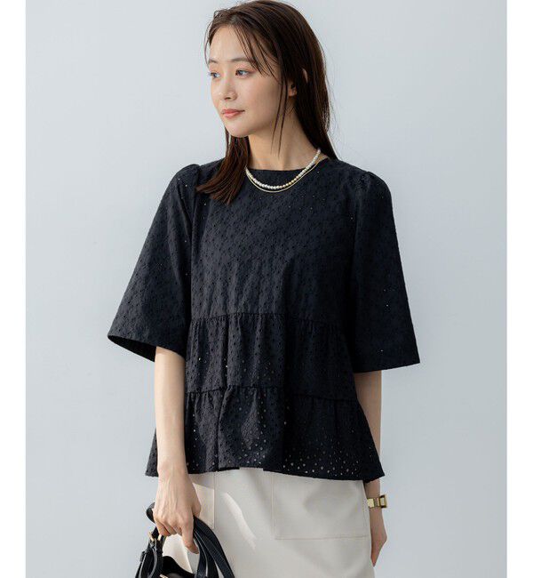 組曲「【新色追加】エンブロイダリーレースフリル ブラウス」|シャツ・ブラウス|