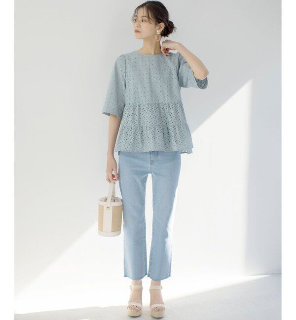 組曲「【新色追加】エンブロイダリーレースフリル ブラウス」|シャツ・ブラウス|