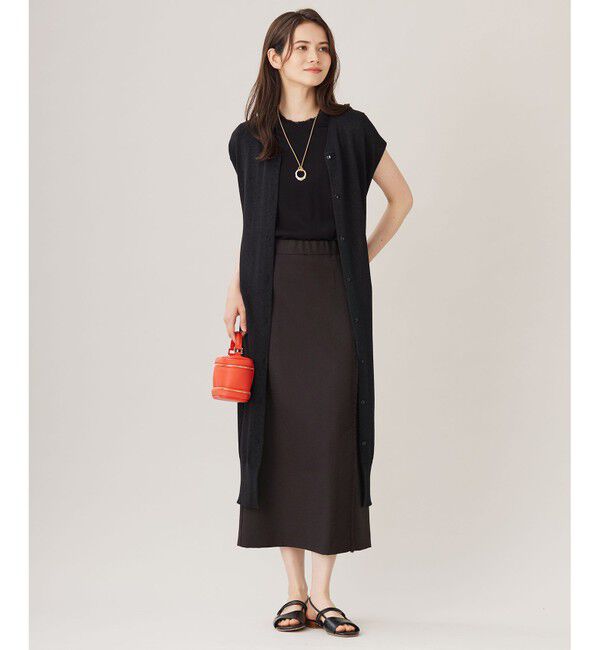 自由区「【カタログ掲載・洗える】ペーパーブレンドニット ジレ」|ベスト・ジレ|