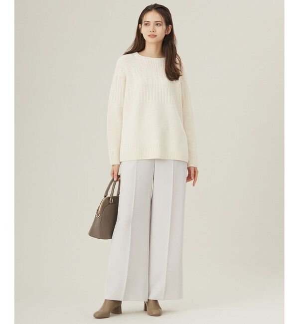 自由区「【洗える】ウールカシミヤブレンドケーブル ニット」|ニット・セーター|