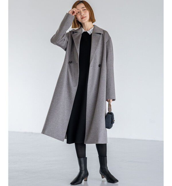 23区「【洗える/吊り干しOK】ヴィスコースストレッチ レース襟 ワンピース」|ワンピース|