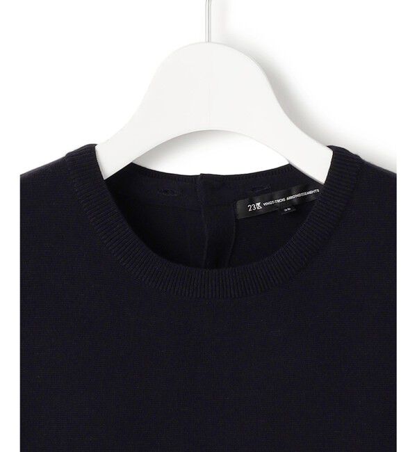 23区「【洗える/吊り干しOK】ヴィスコースストレッチ レース襟 ワンピース」|ワンピース|