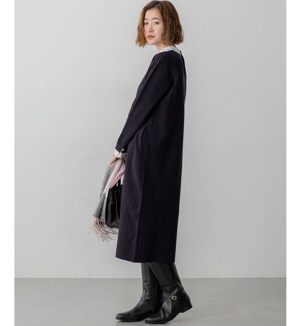 23区「【洗える/吊り干しOK】ヴィスコースストレッチ レース襟 ワンピース」|ワンピース|