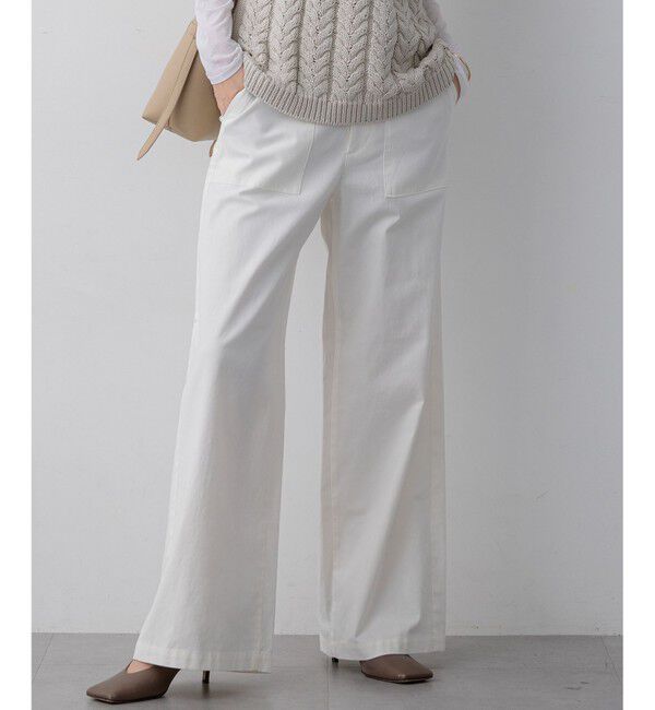 23区「スラブツイルストレッチ ベイカーパンツ」|その他|ホワイト