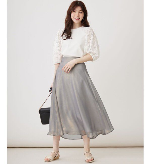any SiS「箔ヴィンテージライクシフォン スカート」|スカート|