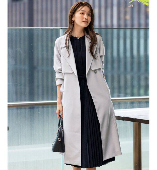 ANY SIS「【洗える】Nobleライトトレンチ コート」|トレンチコート|ライトグレー