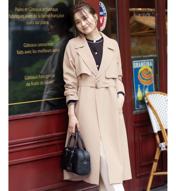 ANY SIS「【洗える】Nobleライトトレンチ コート」|トレンチコート|ベージュ