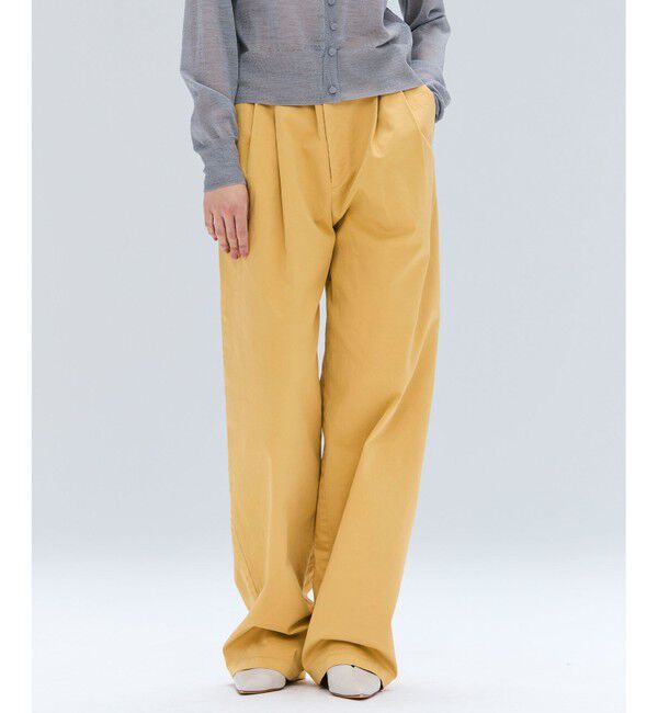 BEIGE,「【洗える・Oggi 11月号掲載】HAMLIN / コットンストレッチ2タックワイドパンツ」|その他|Mustard